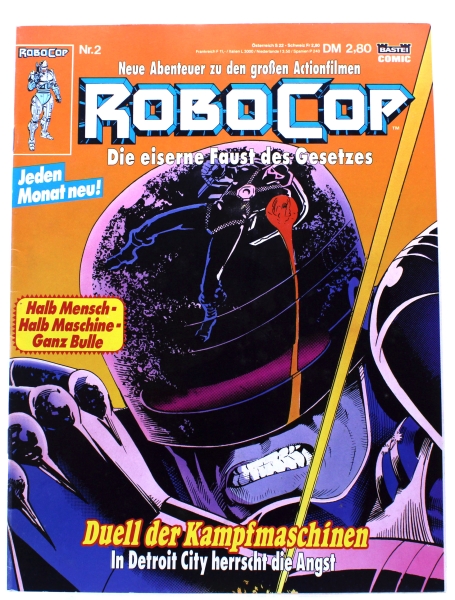 RoboCop - die eiserne Faust des Gesetzes Comic Magazin Nr. 2: Duell der Kampfmaschinen von Bastei